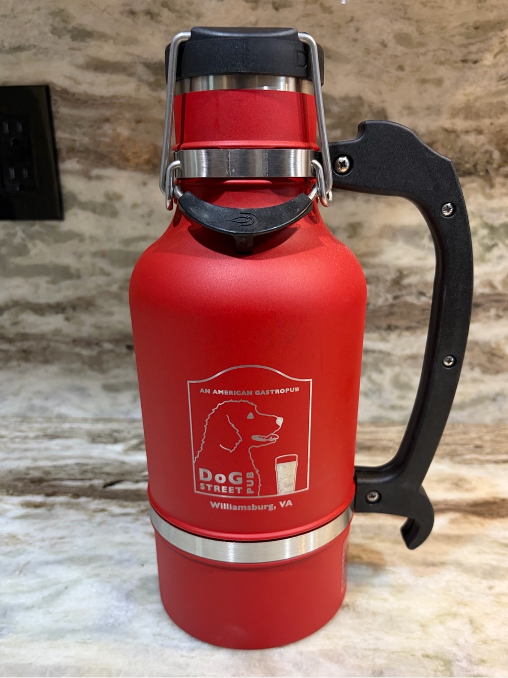 DrinkTanks Craft 64oz Insulated Growler - Crimson Red - DoG Street Pub Engraving
